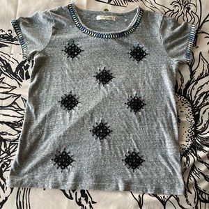 Rapsodia Tee Grey Embellished